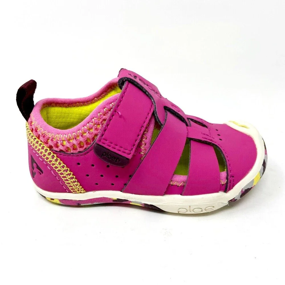 Plae Sam 2.0 Electric Fuchsia Pink Baby Toddler Breathable Shoes 106030 639